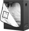 iPower 48"x24"x60" Grow Tent with Observation Window and Removable Floor Tray, Tool Bag for Indoor, 24" x 48" x 60", Black/Silver