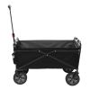 Compact Outdoor Folding Utility Wagon, Black