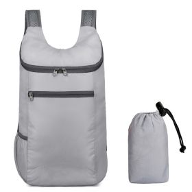 1pc Outdoor Portable Backpack For Camping; Hiking; Sports; Lightweight Cycling Bag For Men; Women; Kids; Adults (Color: Grey)