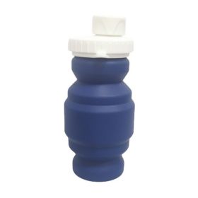 Portable Silicone Folding Cup 320ml Mini Outdoor Picnic Tableware Box Travel Coffee Retractable Wine Glass (Color: Blue, Capacity: 320ml)