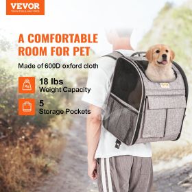 VEVOR Cat and Dog Carrier with Wheels, Rolling Pet Carrier with Telescopic Handle and Shoulder Strap, Dog Carrier with Wheels for Pets, with 1 Folding (Load Capacity: 18 lbs)