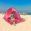 Pop Up Beach Tent Sun Shade Shelter Anti-UV Automatic Waterproof Tent Canopy for 2/3 Man w/ Net Window Storage Bag