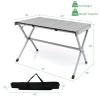 4-6 Person Portable Aluminum Camping Table with Carrying Bag