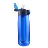 Portable Water Filter Bottle BPA Free Water Purifier with Intergrated Filter Straw for Outdoor Camping Hiking